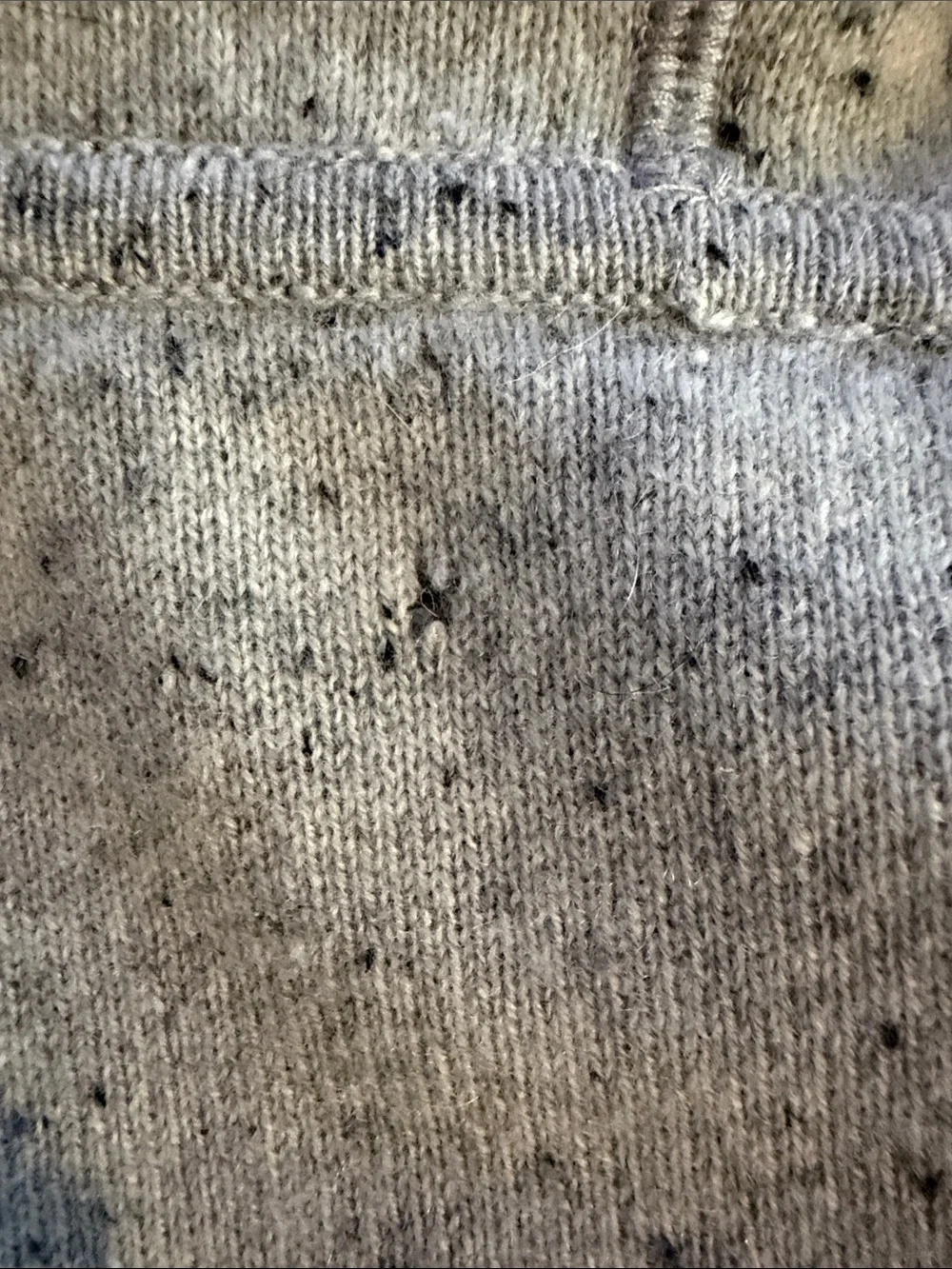 J. Crew Speckled Light Gray Cashmere Hoodie